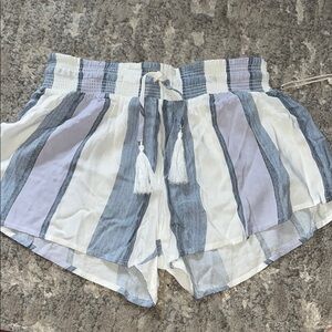 NWT Ocean Drive Blue and White Striped Beach Shorts new with tags